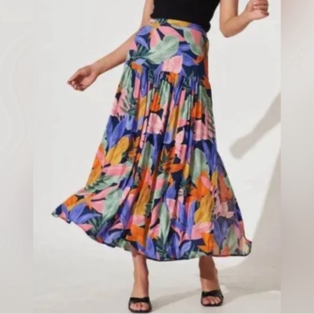 ABEL THE LABEL - Anthropologie - The Leonard Tropical Print Maxi Skirt